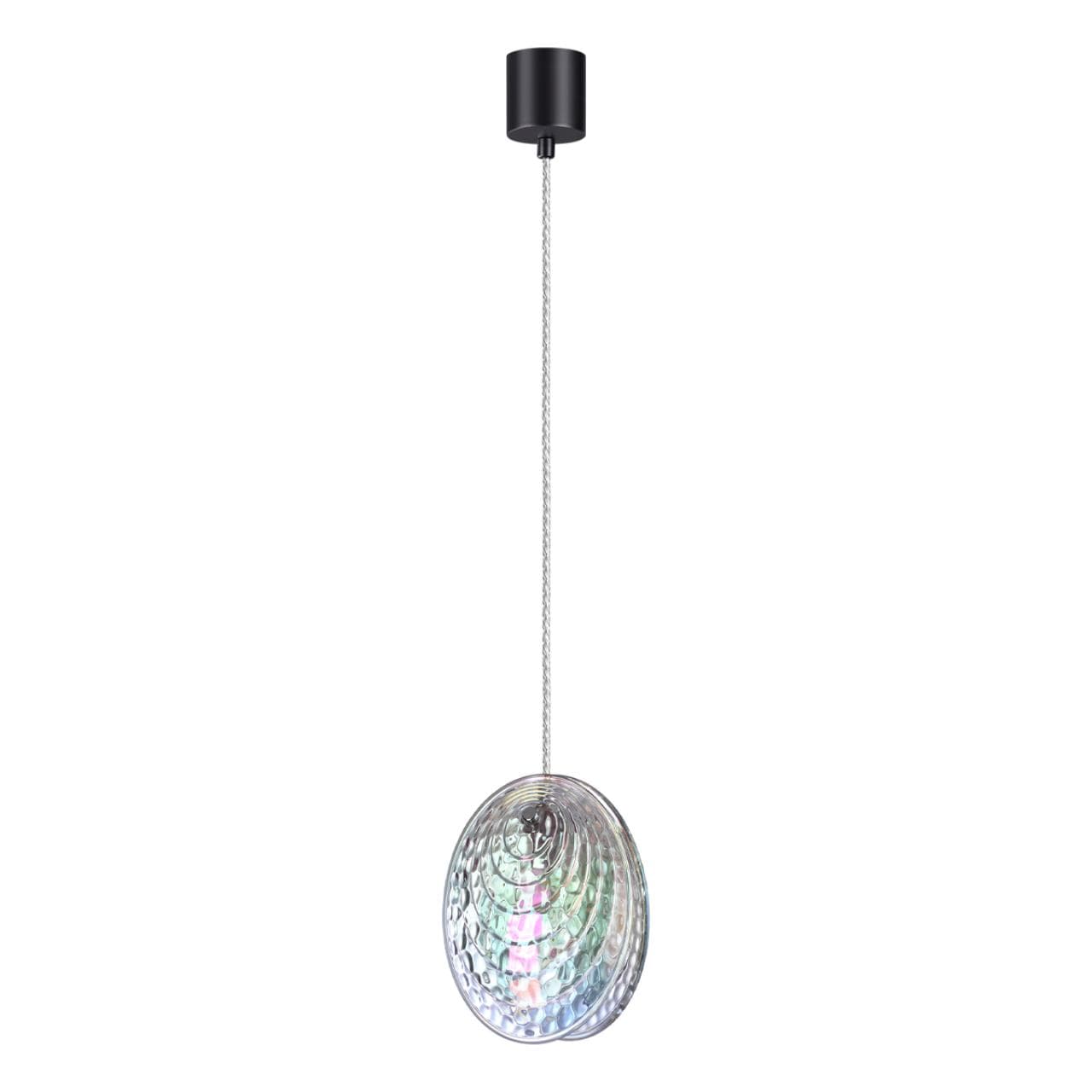 Odeon Light 5039/1 MODERN ODL24 297 черный/перламутровый/металл/стекло Подвес G9 1*40W MUSSELS