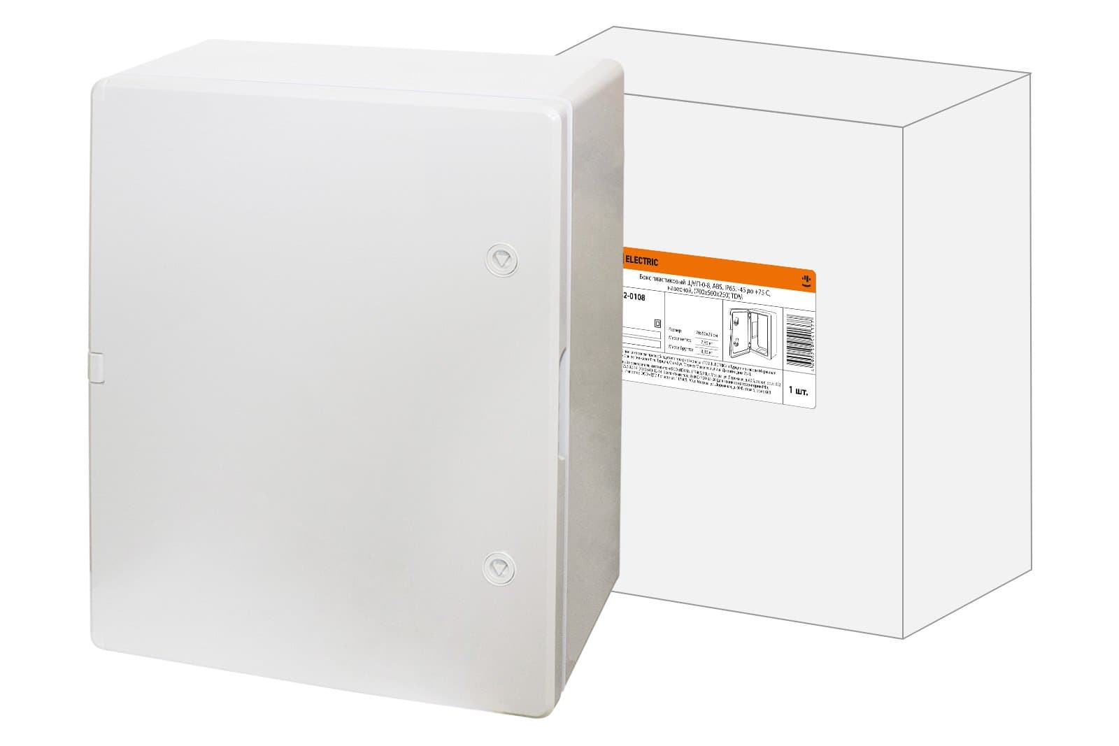TDM Бокс пластиковый ЩМП-0-8, ABS, IP65, -45 до +75 С, навесной, (700x500x250) SQ0932-0108