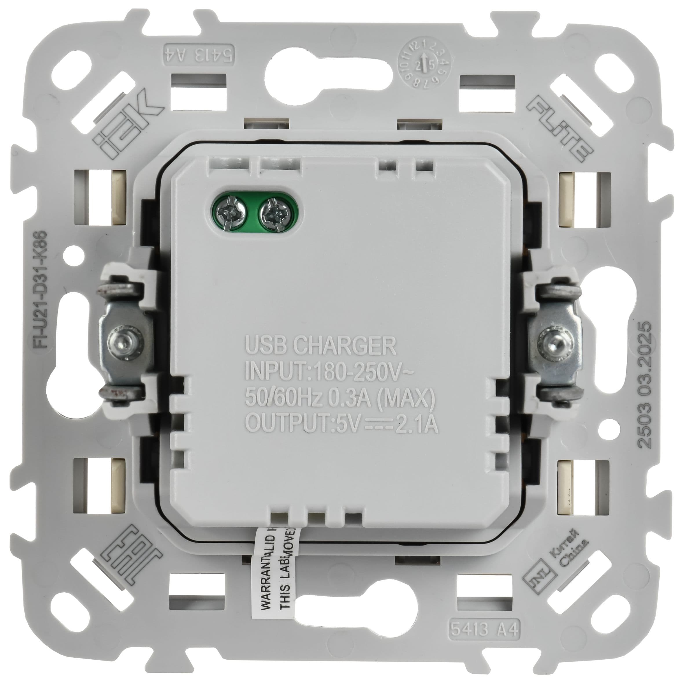 IEK FLITE Сливочный Розетка USB A+A 31А — миниатюра 3