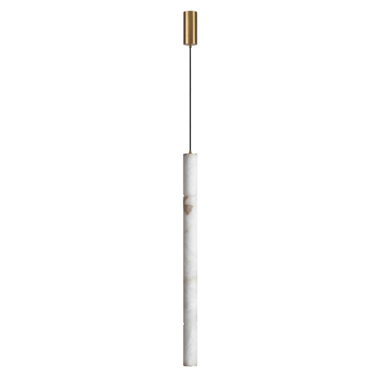 Odeon Light 6674/20L L-VISION ODL24 123 Подвесной светильник под латунь/металл/алебастр IP20 LED 20W 900Лм 3000K/4000K MARBELLA
