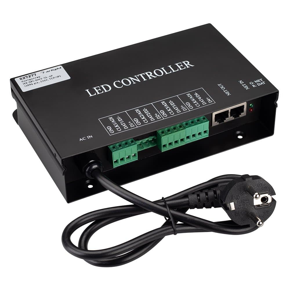 Arlight Контроллер HX-SPI-DMX-SL-4P (4096 pix, 220V, TCP/IP, add, ArtNet) (IP20 Металл, 2 года) 027277 — миниатюра 3