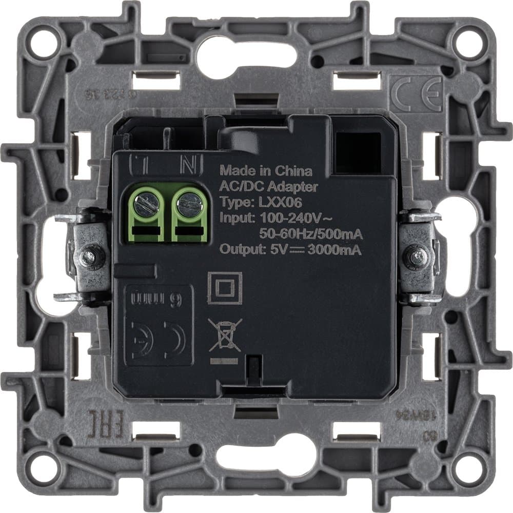 Legrand ETIKA Слоновая кость Зарядка USB C-C 672335 — миниатюра 3