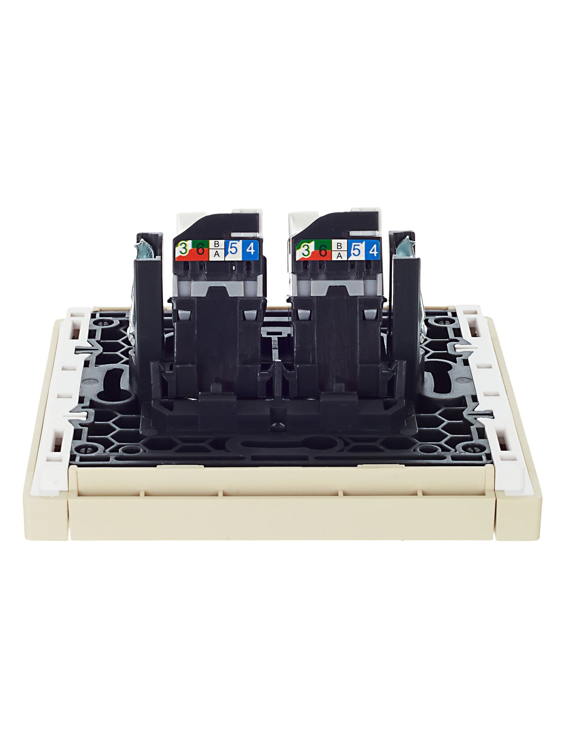 IEK FORTE&PIANO Ваниль Розетка комп. 2-ая RJ45 кат.5E FP433 — миниатюра 5