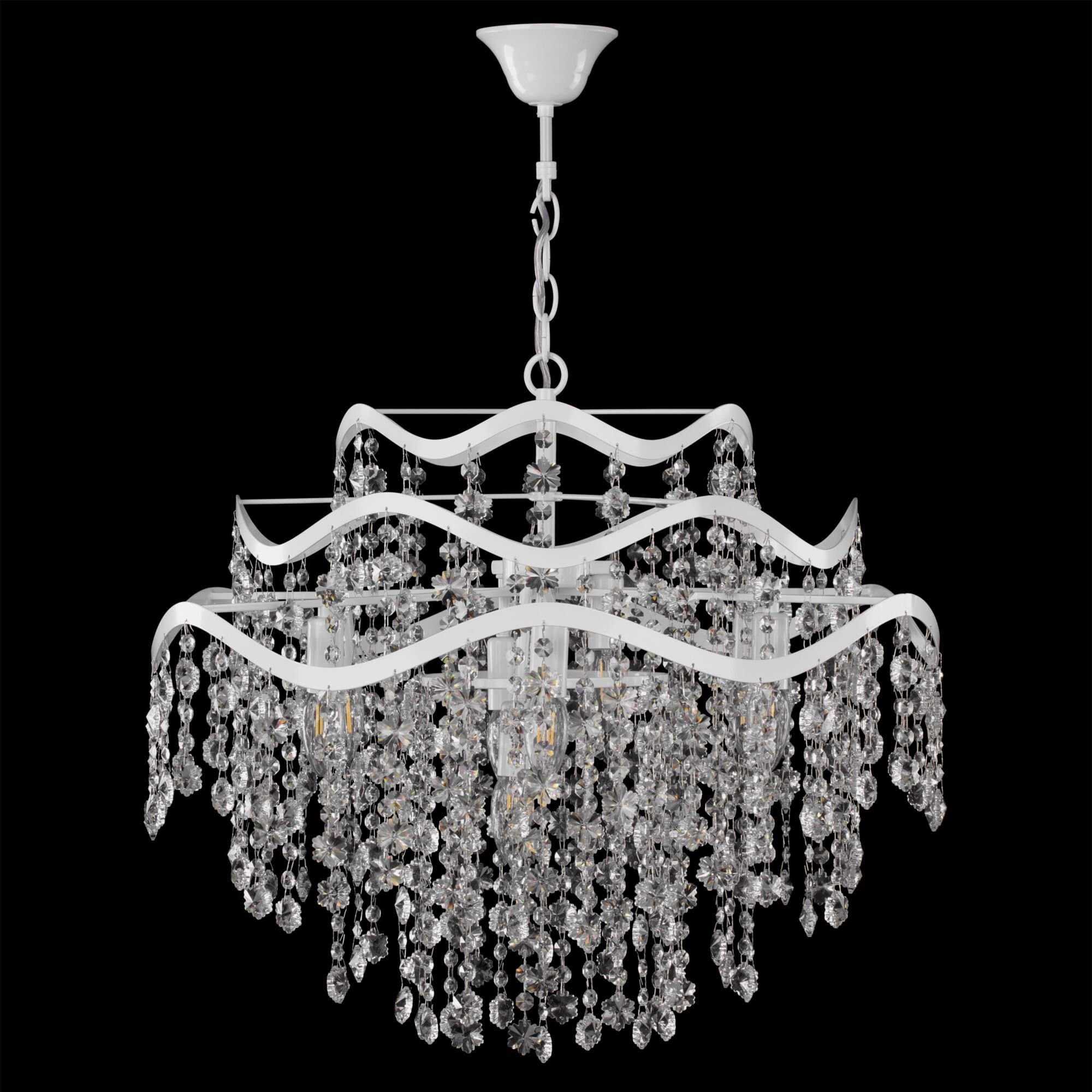 Freya Crystal Charlotte Белый Подвесной светильник E14 40W FR1001PL-09W — миниатюра 3