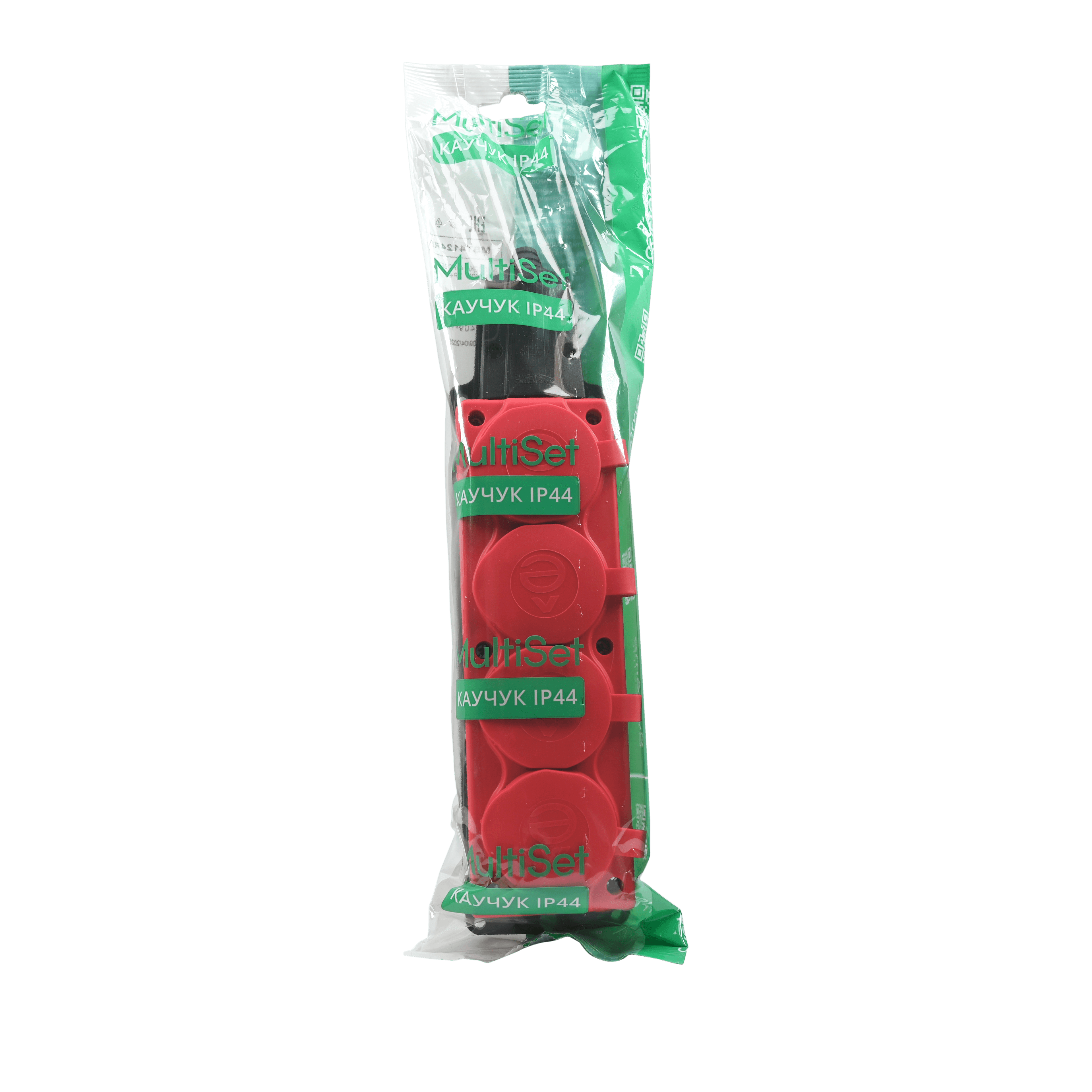 Systeme Electric MultiSet Красная Колодка 4х розетка 2К+З каучуковая 16А/250В IP44 — миниатюра 8