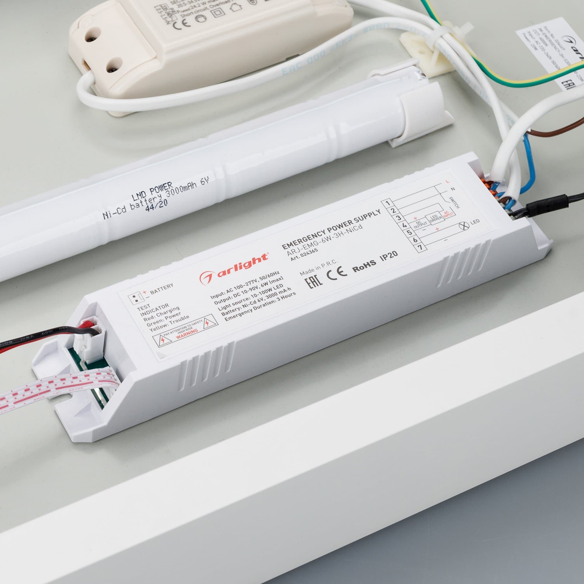 Arlight Панель IM-EMERGENCY-3H-S300x600-23W Warm3000 (WH, 120 deg, 230V) (IP40 Металл, 2 года) 034840 — миниатюра 5