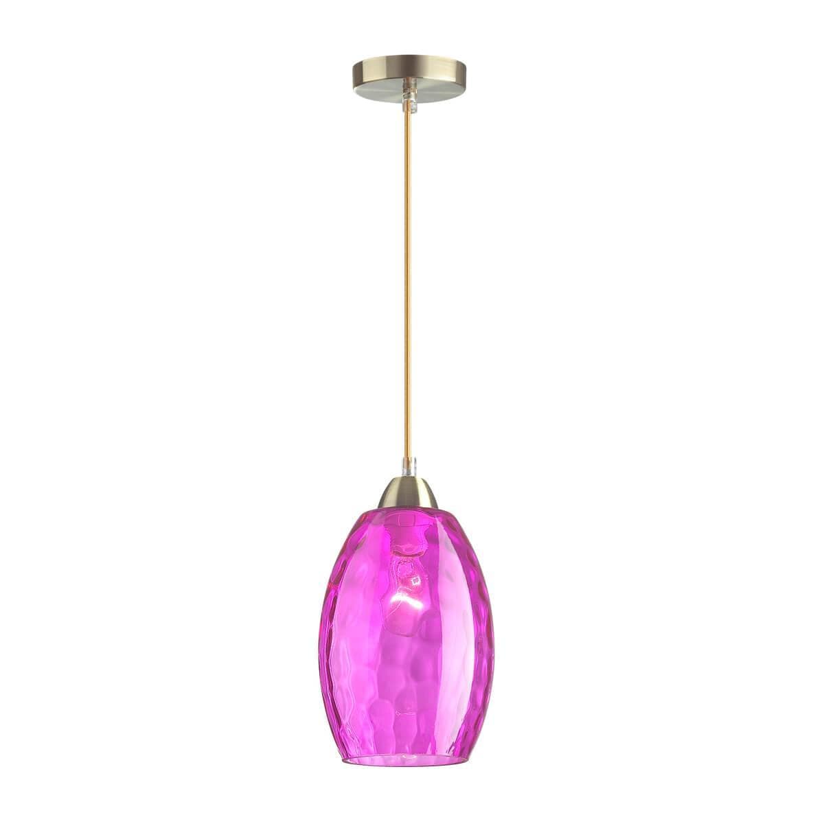 Lumion 4487/1 LN20 античная бронза, розовый Подвес E27 60W 220V SAPPHIRE — миниатюра 1