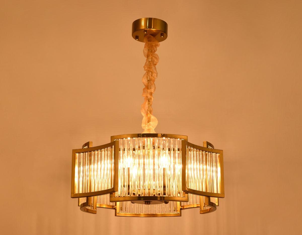 Ambrella Подвесная люстра с хрусталем TR5368/6 GD/CL золото/прозрачный E14/6 max 40W D500*653 — миниатюра 4
