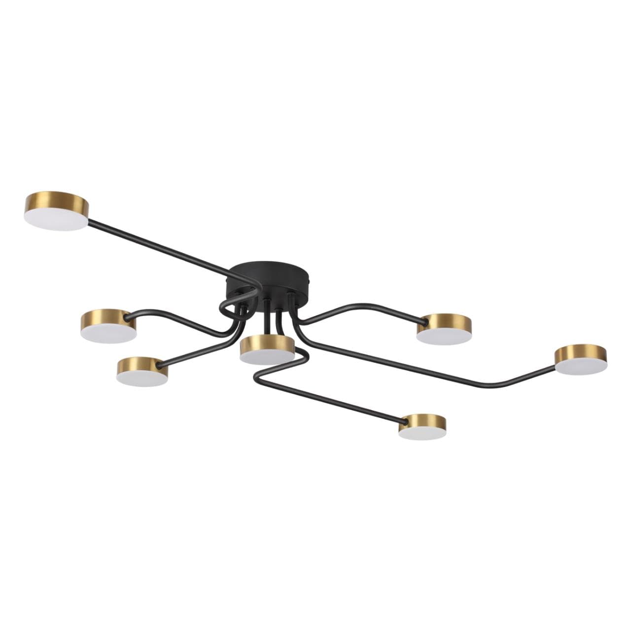 Lumion 6532/99CL LEDIO LN23 029 чёрный, латунь Люстра потолочная LED 100W 3000-6000K 4547Лм 220V FLINT