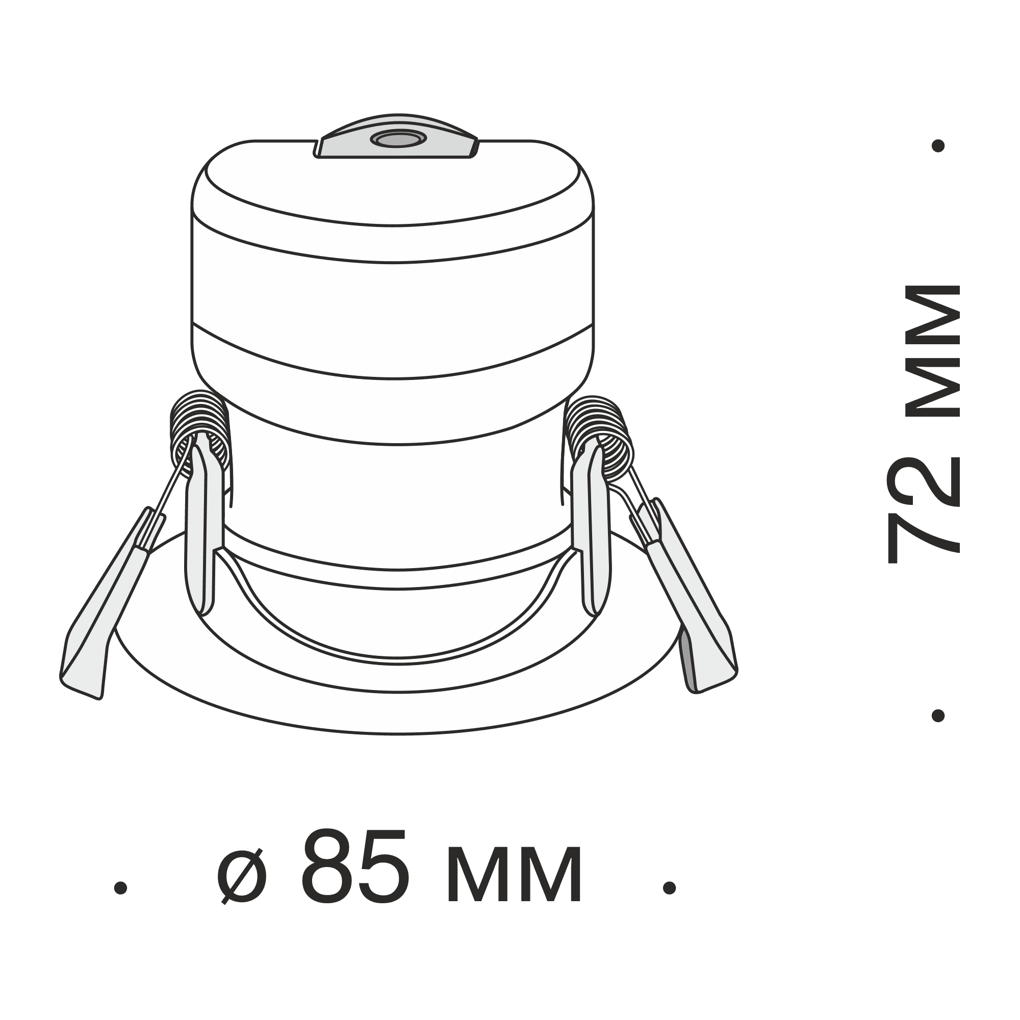 Maytoni Technical Phill Белый Встраиваемый светильник LED 9W 720Лм DL013-6-L9W — миниатюра 2