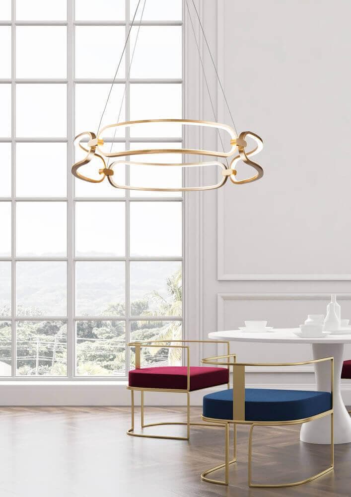 Maytoni Modern Chain Матовое Золото Подвесной светильник LED 50W 3500Лм MOD017PL-L50MG — миниатюра 11