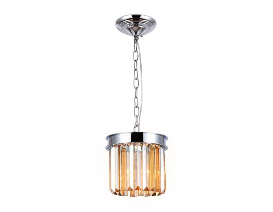 Ambrella Подвесной светильник с хрусталем TR5102 CH/TI хром/янтарь E14 max 40W D200*575 — миниатюра 1