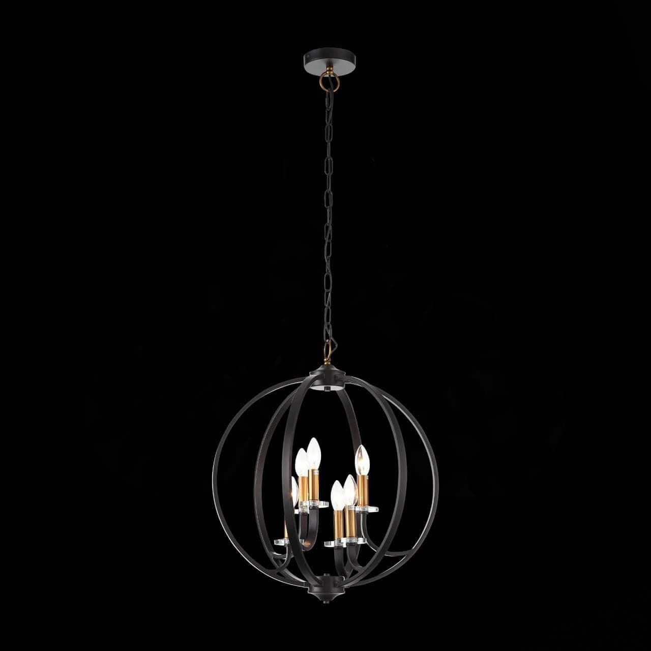 ST Luce SL1013.423.06 Светильник подвесной Черный, Золото/Черный E14 6*40W — миниатюра 3