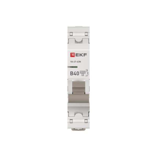 EKF Автоматический выключатель ВА 47-63N 1P 40А (В) 4,5 кА PROXIMA — миниатюра 7