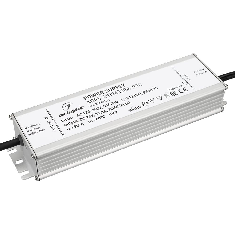 Arlight Блок питания ARPV-UH24320A-PFC (24V, 13.3A, 320W) (IP67 Металл, 7 лет) 024272(1)