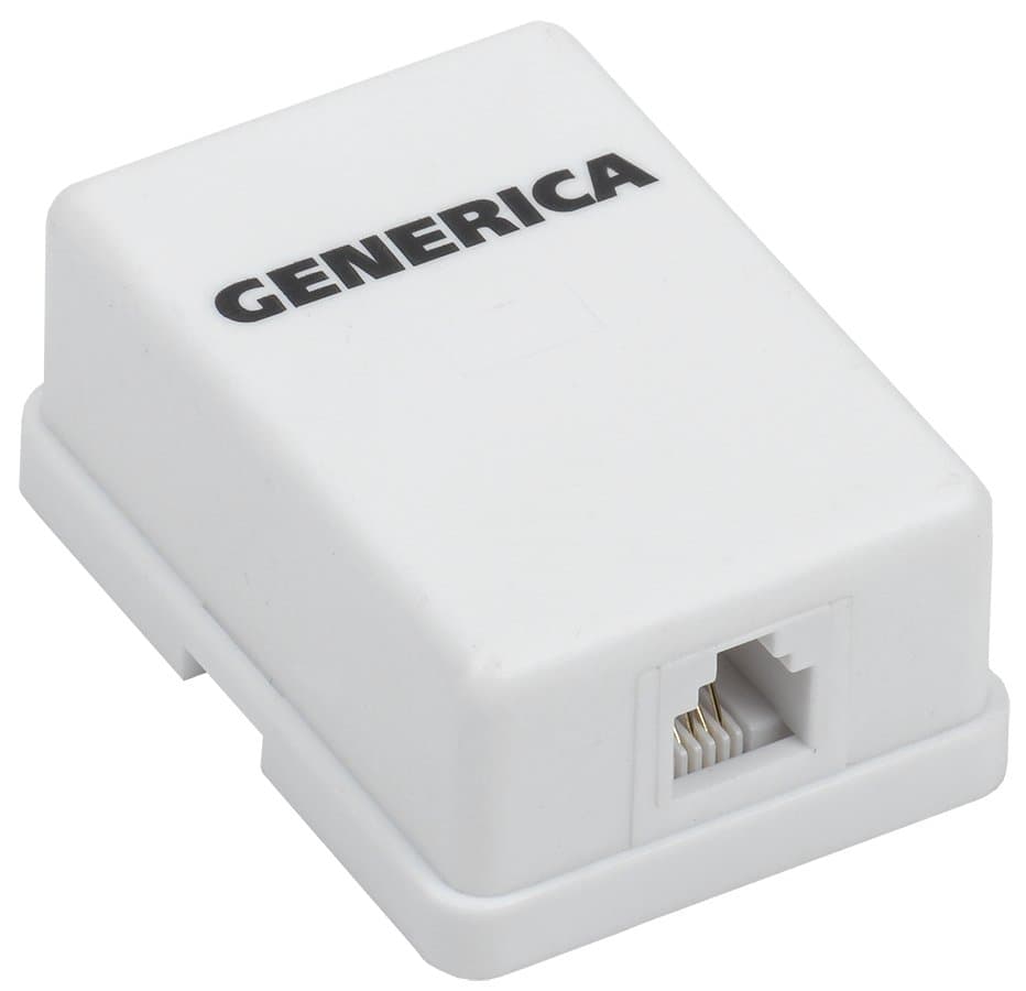IEK GENERICA Розетка инф. настенная RJ12 кат. 3 UTP 1 порт CS2-3C03U-12-G