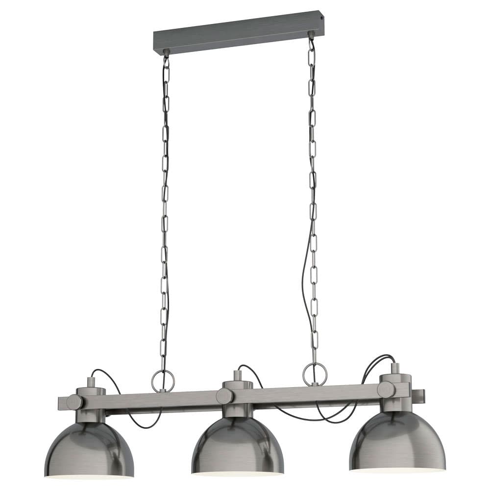 Eglo 43168 Подвес LUBENHAM 1, 3х28W (E27), L900, H1100, сталь, никель состаренный, кремовый