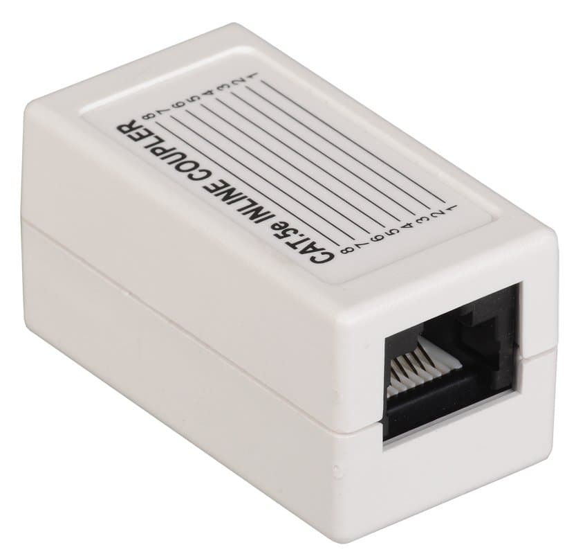 IEK ITK Проходной адаптер кат.5E UTP, тип RJ45-RJ45, белый CS70-1C5EU