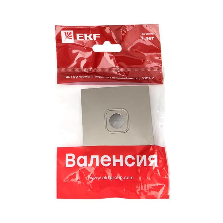 EKF PROxima Валенсия лицевая панель розетки TV 1-местная 75Ом 5-862МГц кашемир — миниатюра 2
