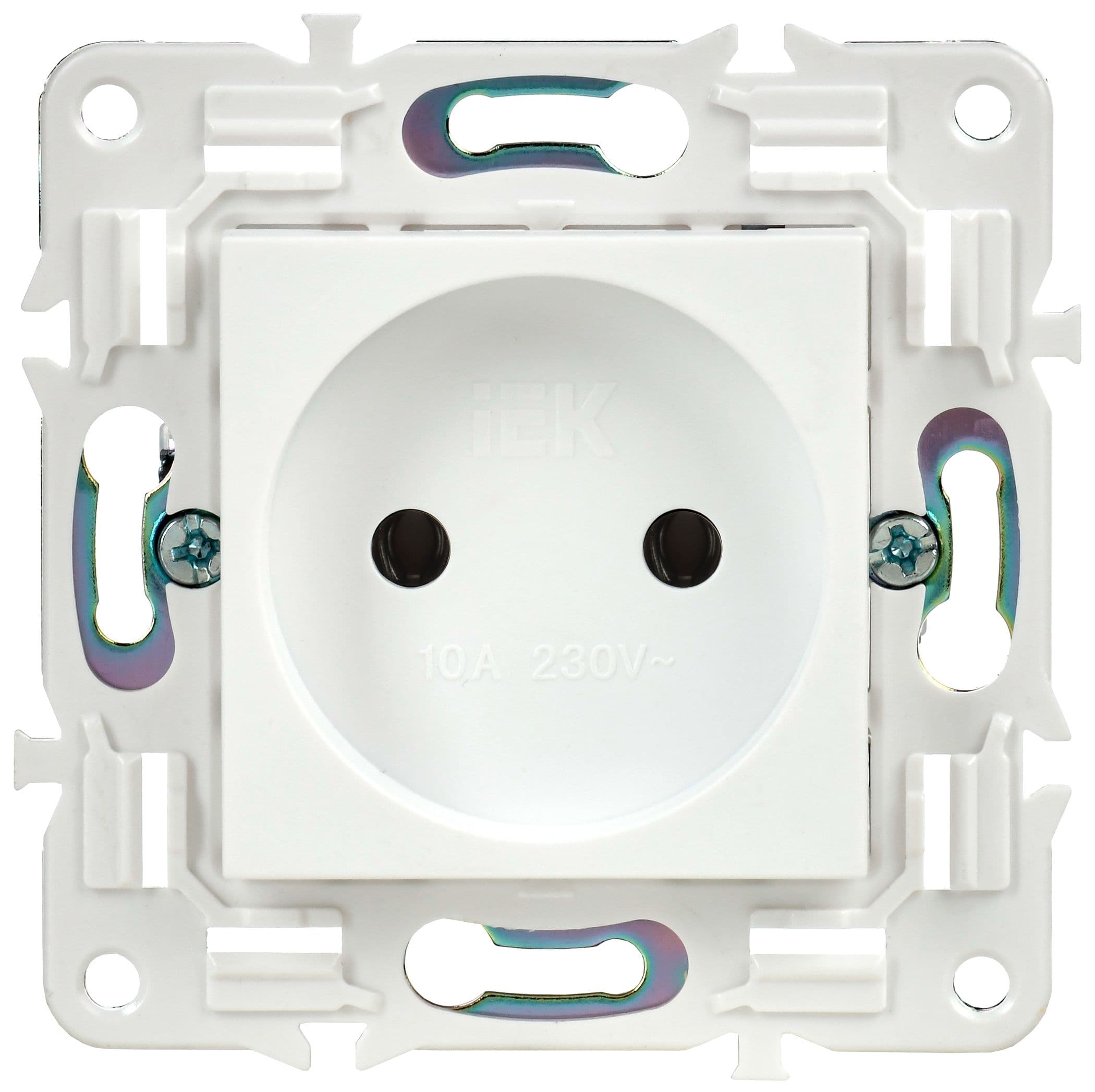 IEK SKANDY Арктический белый Розетка б/з 10А SK-R02W — миниатюра 2