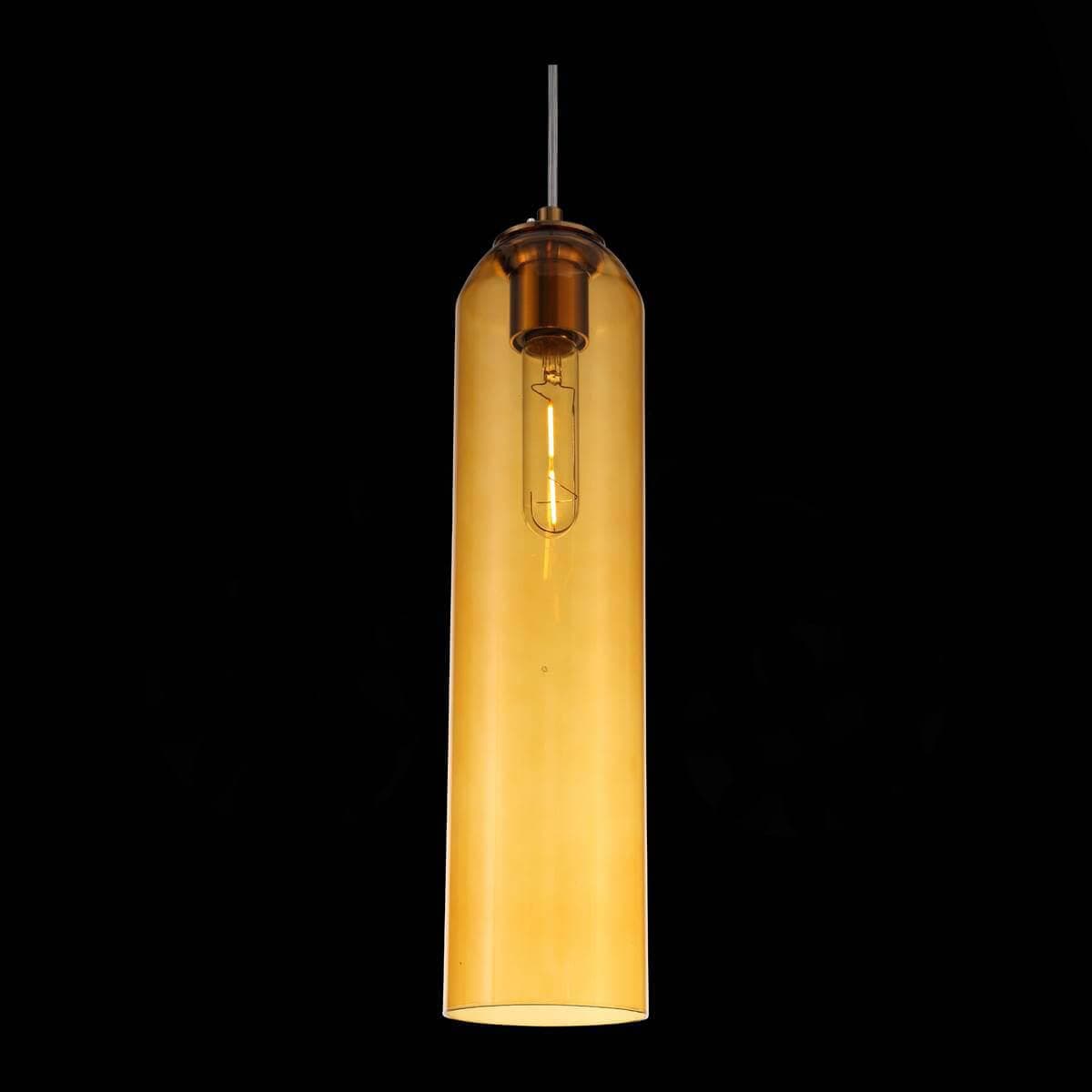 ST Luce SL1145.393.01 Светильник подвесной Латунь/Янтарный E27 1*60W — миниатюра 4
