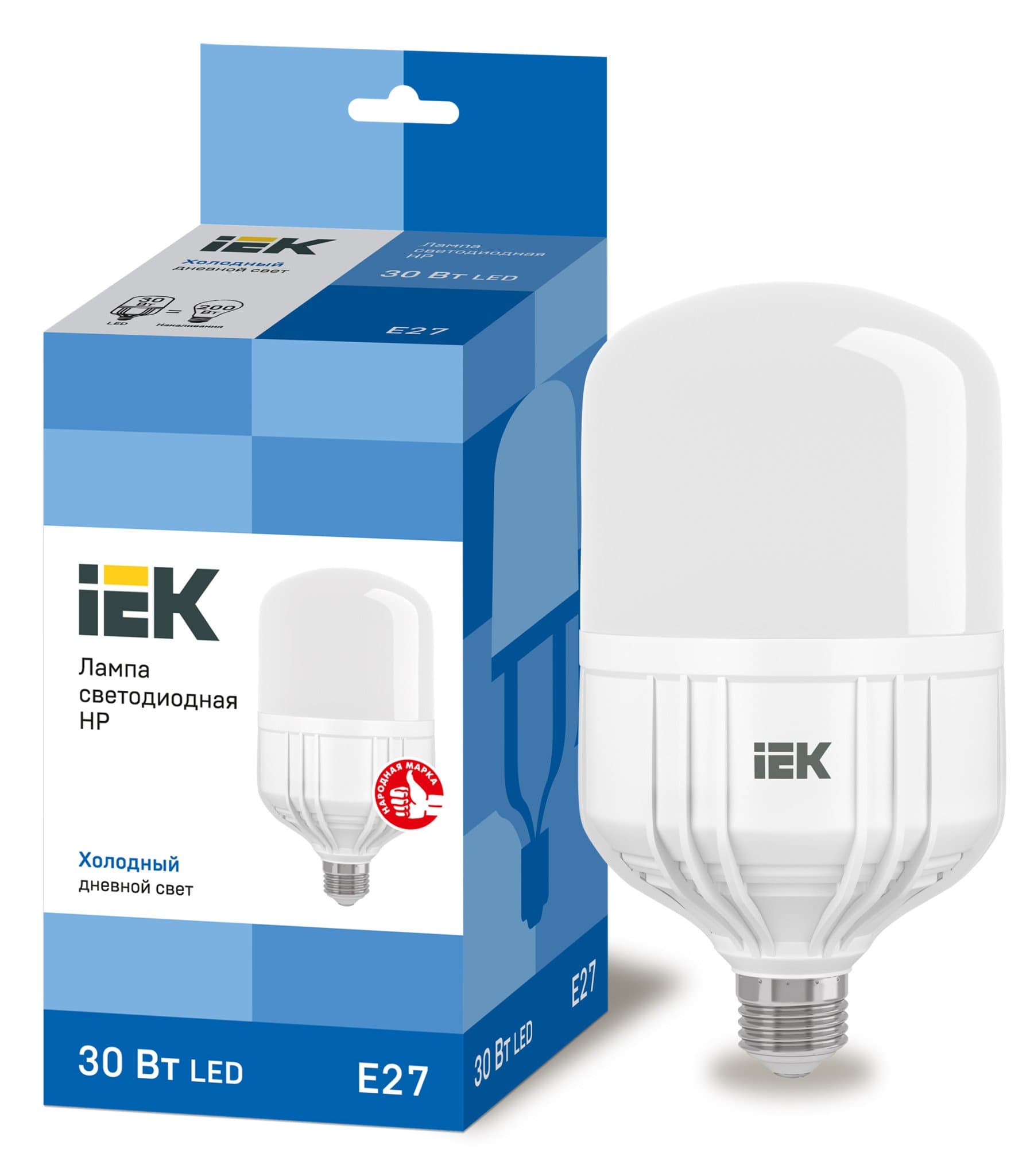IEK Лампа светодиодная HP 30Вт 230В 6500К E27 — миниатюра 1