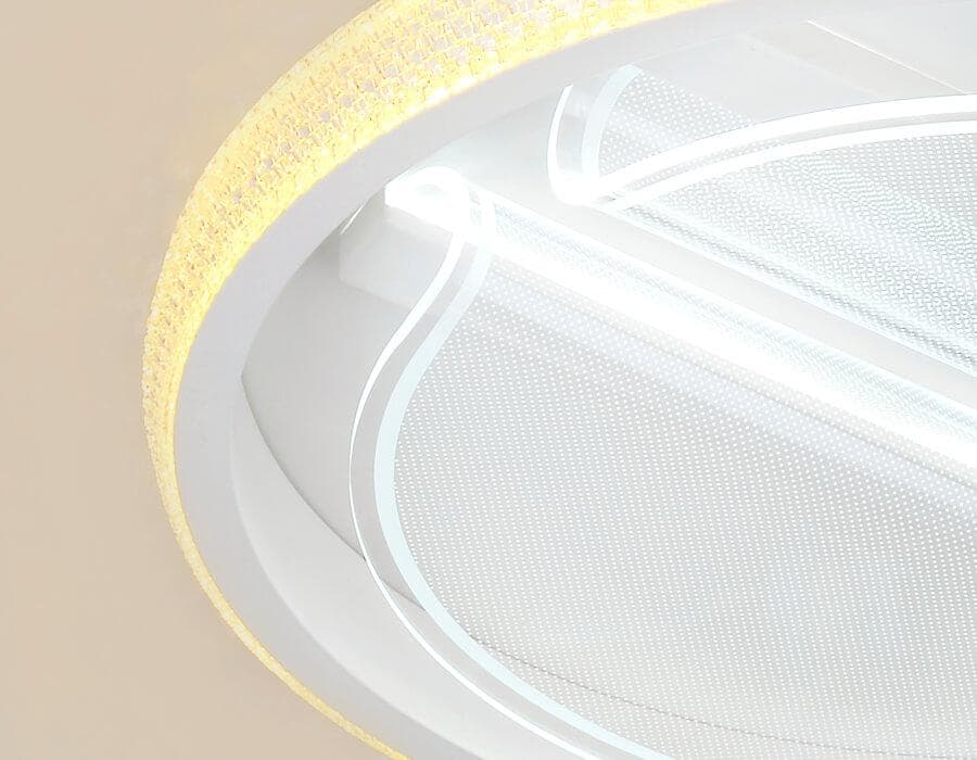 Ambrella Потолочный светодиодный светильник с пультом FA602 WH белый 88W D470*90 (ПДУ РАДИО 2.4) — миниатюра 2