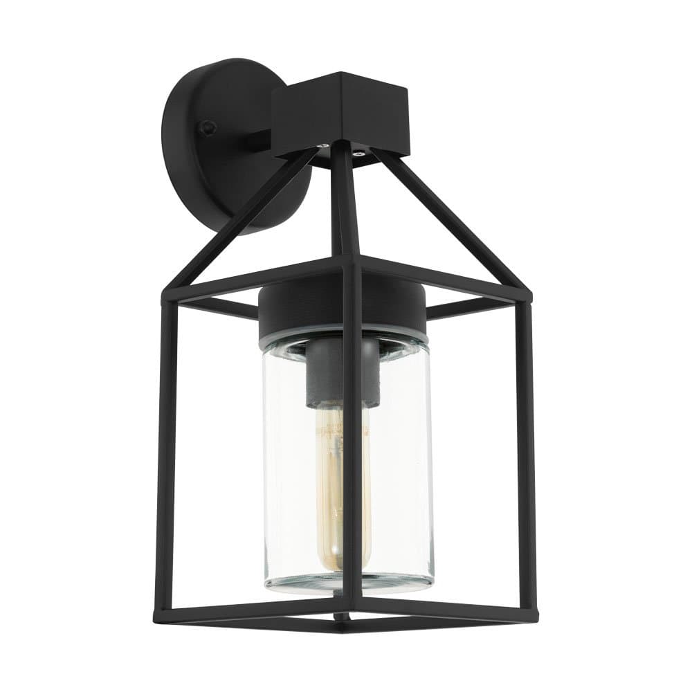 Eglo 97296 Уличный светильник наcтенный TRECATE, 1х60W(E27), L160, H355, гальв. сталь, черный/стекло, пр