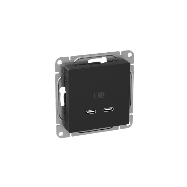 EKF Механизм розетки USB-C - 2шт, чёрный Эпика — миниатюра 2