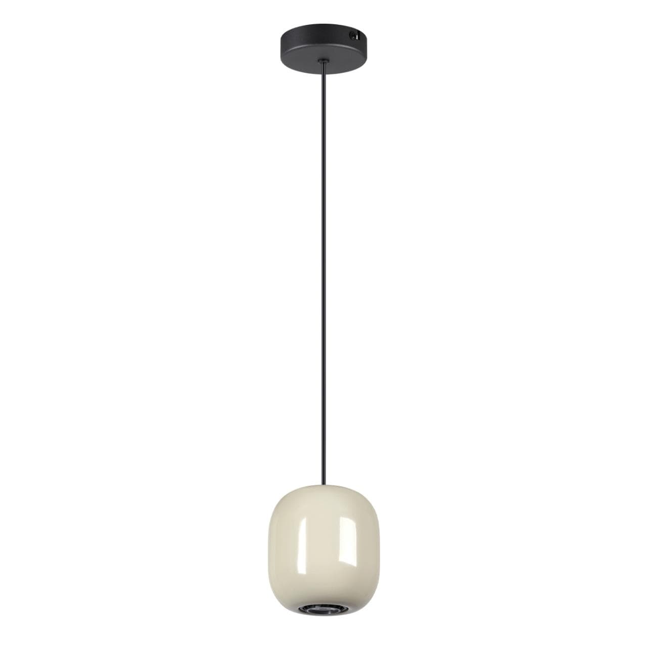 Odeon Light 5053/1A PENDANT ODL24 311 черный/цвет слонов.кости//металл Подвес GU10 LED 4W OVALI