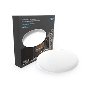 Gauss Светильник Frameless круг 24W 2400lm 4000K 85-265V IP20 монтаж Ø155 170*27мм LED 967511224