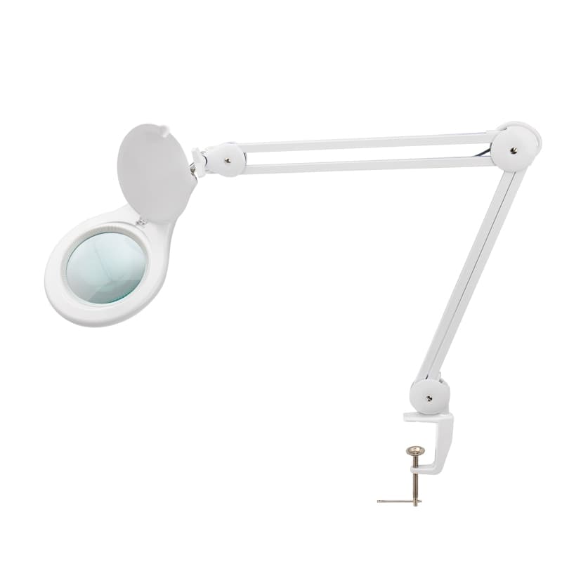 Лупа на струбцине круглая 5D с подсветкой 90LED, белая Rexant 31-0403 — миниатюра 1