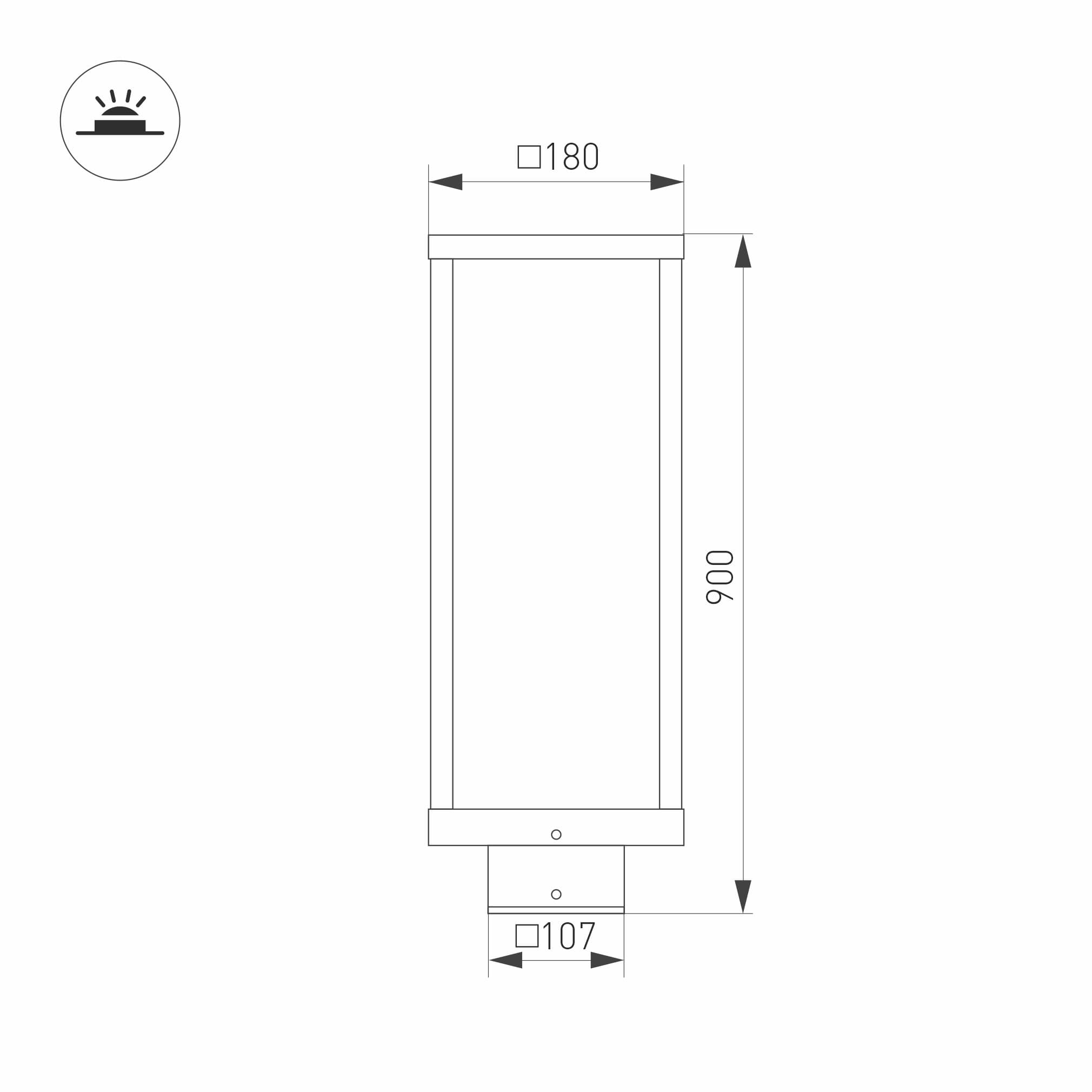 Arlight Светильник LGD-Path-Cub-H900B-12W Warm White (IP54 Металл, 3 года) 021805 — миниатюра 2