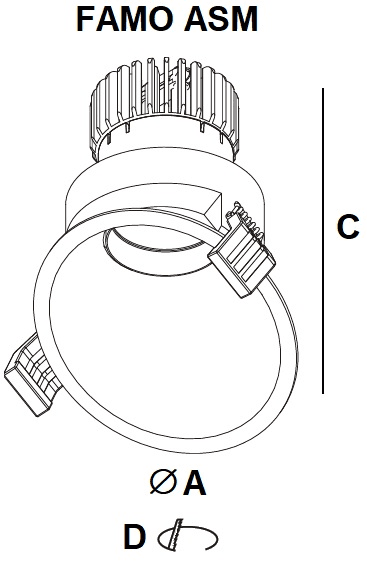 СТ FAMO ASM 07 WH D45 3000K — миниатюра 2