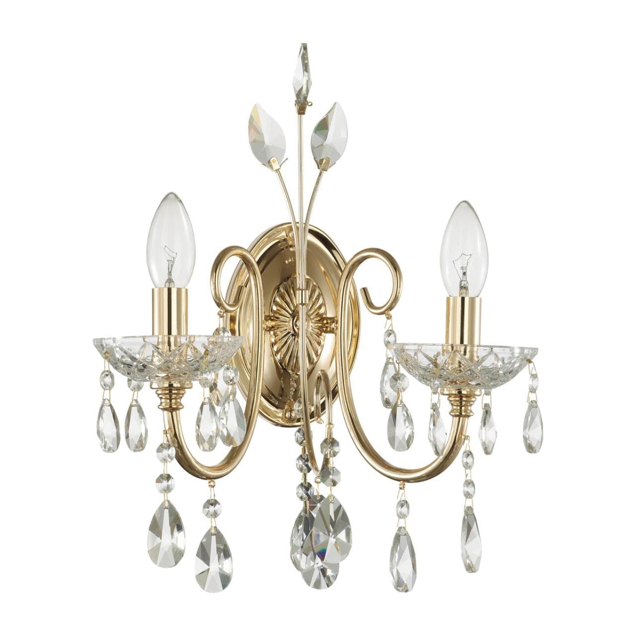 Odeon Light 4977/2W HALL ODL23 000 золотой/хрусталь Бра E14 2*40W VERSIA