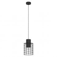 Eglo Подвесной потолочный светильник (люстра) MILLIGAN, 1Х40W, E27, H1100, Ø200, сталь, черный/белы 43625