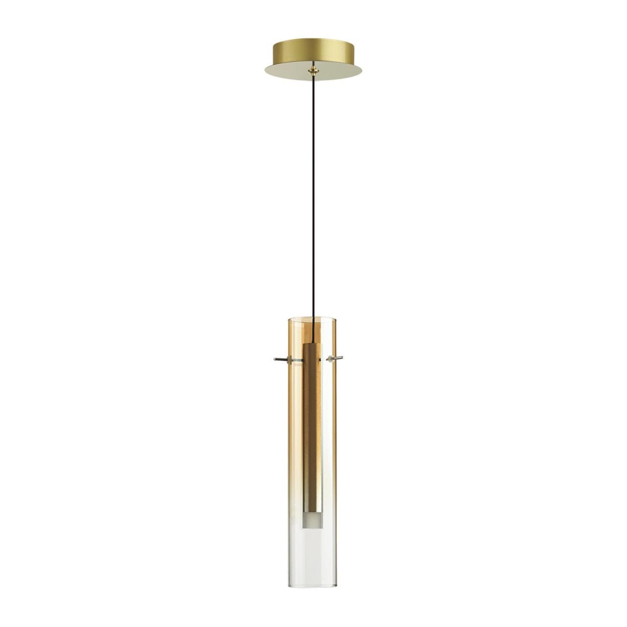 Odeon Light 5062/5LB PENDANT ODL24 317 золотой/янтарный/металл/стекло Подвес LED 5W 3000K SHINY