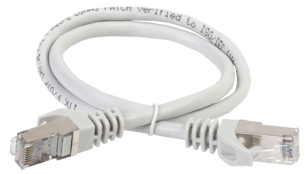 IEK ITK Коммутационный шнур (патч-корд), кат.5Е FTP, 15м, серый PC01-C5EF-15M