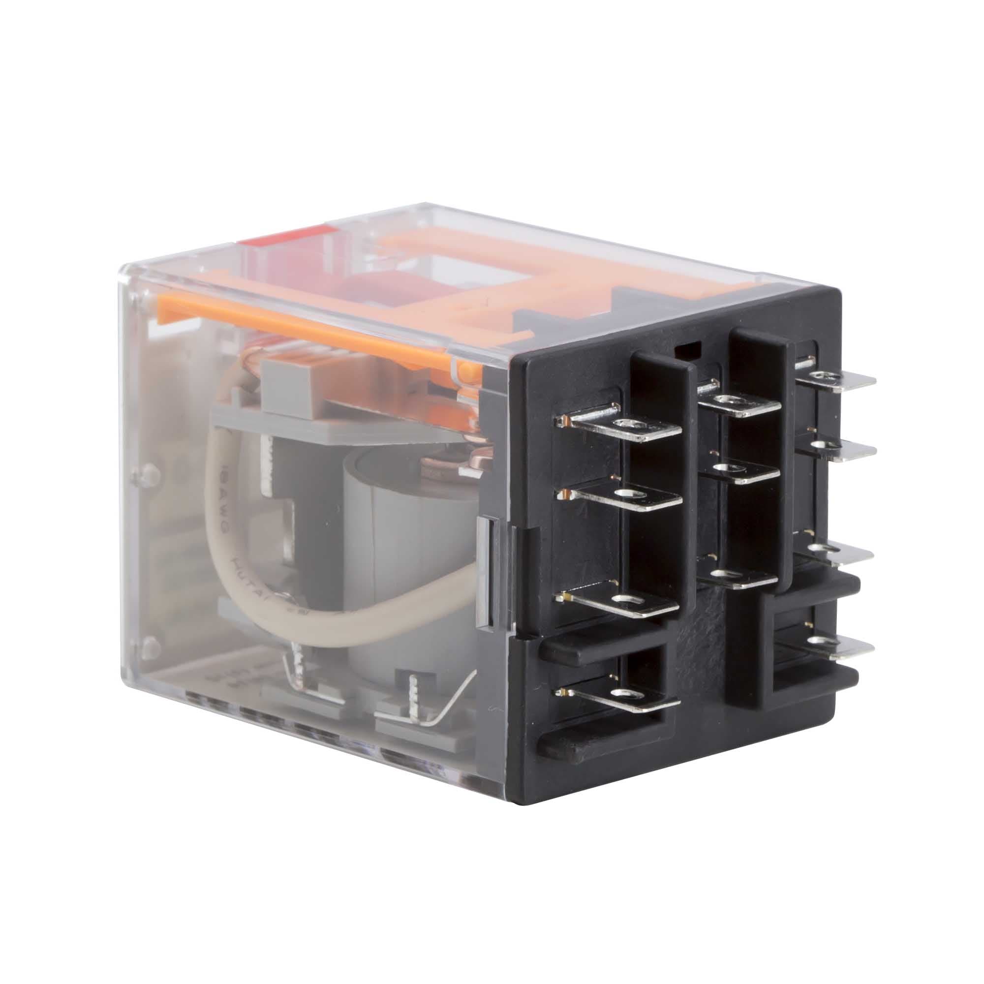 DKC Реле миниатюрное силовое, 3CO, ком. ток 16А, AgSnO2, напряжение 115V AC, опция: тест-кнопка+светодиод — миниатюра 2