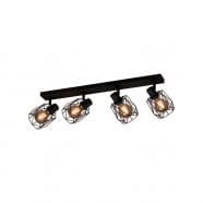Eglo 390044 Спот TOSSINO, 4x40W, E27, L770, B80, H230, сталь, черный