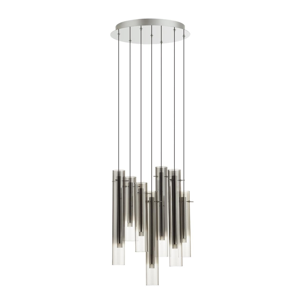 Odeon Light 5061/32LA PENDANT ODL24 319 серебристый/дымчатый/металл/стекло Люстра каскадная LED 7*4W 3000K SHINY