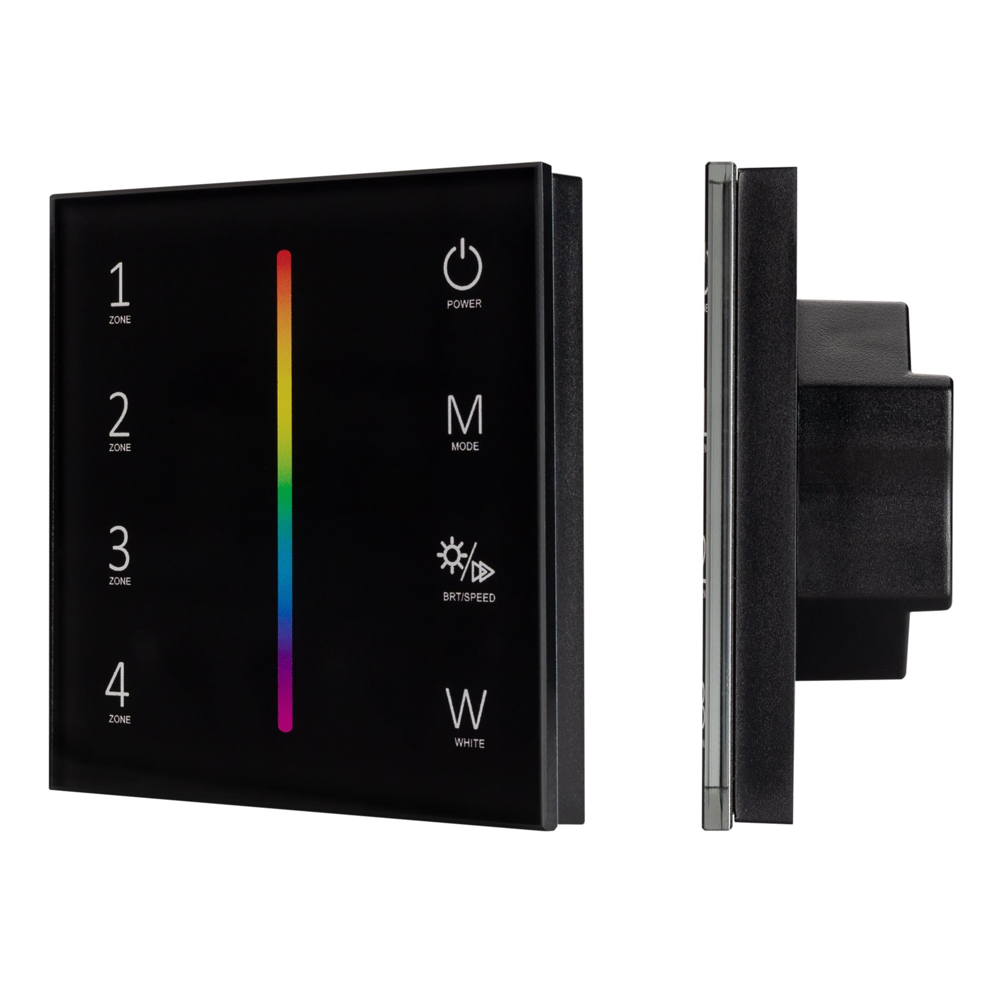 Arlight Панель Sens SMART-P30-RGBW Black (230V, 4 зоны, 2.4G) (IP20 Пластик, 5 лет) 027104