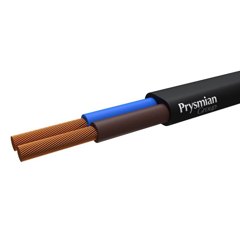 Кабель силовой с ПВХ изоляцией ШВВП 2x0,5 мк(N) ч РЭК-Prysmian 0202010101