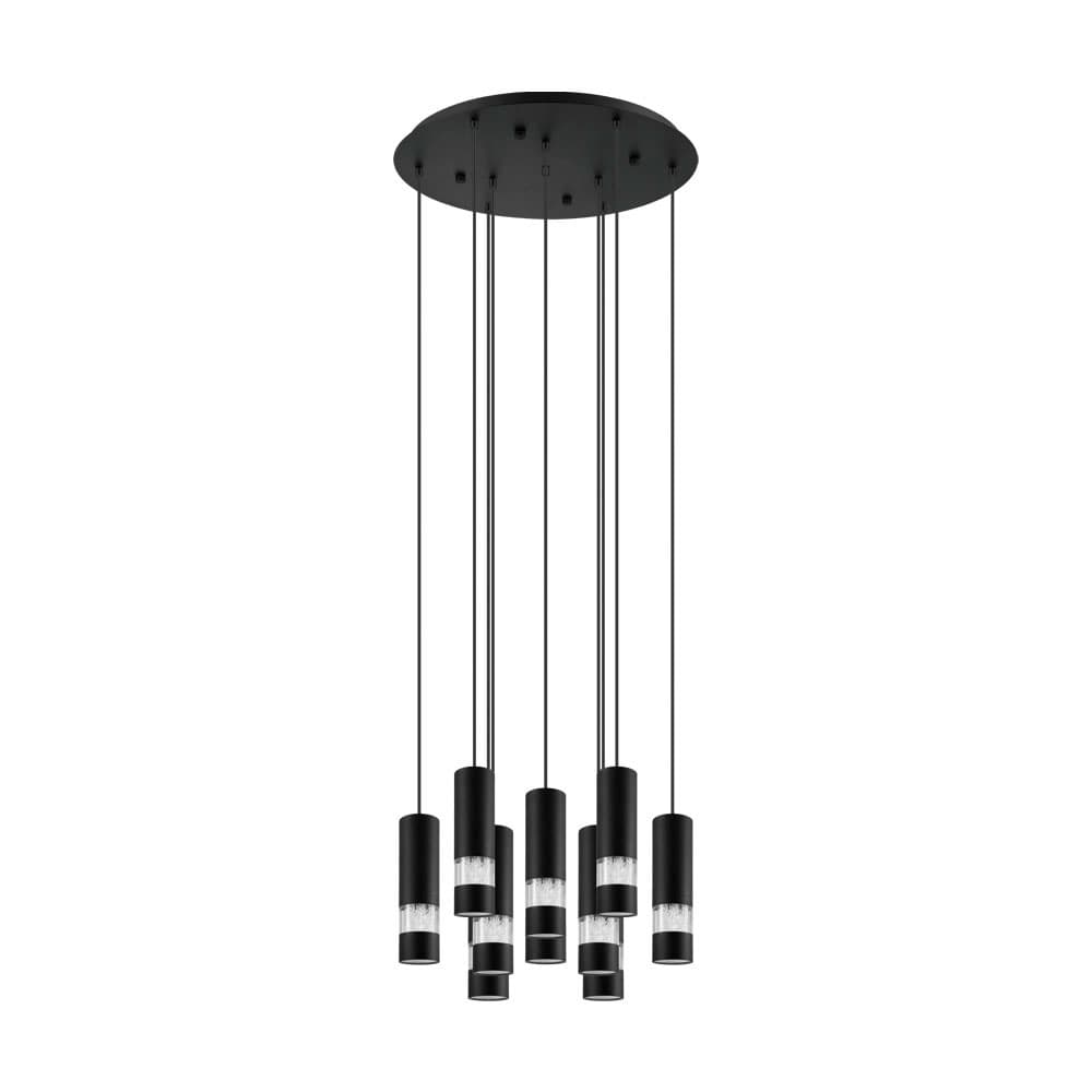 Eglo 39708 Светодиодный подвес BERNABETA, 10X5W(GU10-LED), ?580, сталь, черный/пластик, прозрачный