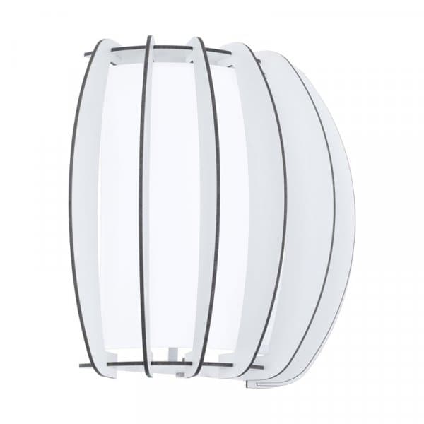 Eglo Бра STELLATO 2, 1х60W (E27), L285, H250, сталь, белый/дерево, стекло, белый 95609 — миниатюра 1
