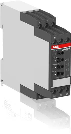 ABB CM-MPS.41S Реле контроля, без контр нуля, Umin/Umax=3х300-380В/420- 500BAC, 2ПК, винт.клеммы — миниатюра 1