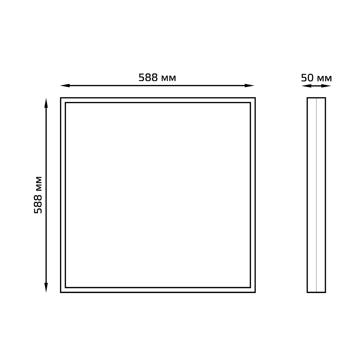Gauss Светильник офисный MiR 35W 3000lm 6500K IP40 588*588*50мм опал планки LED G1-R3-00010-31G02-2003565 — миниатюра 4