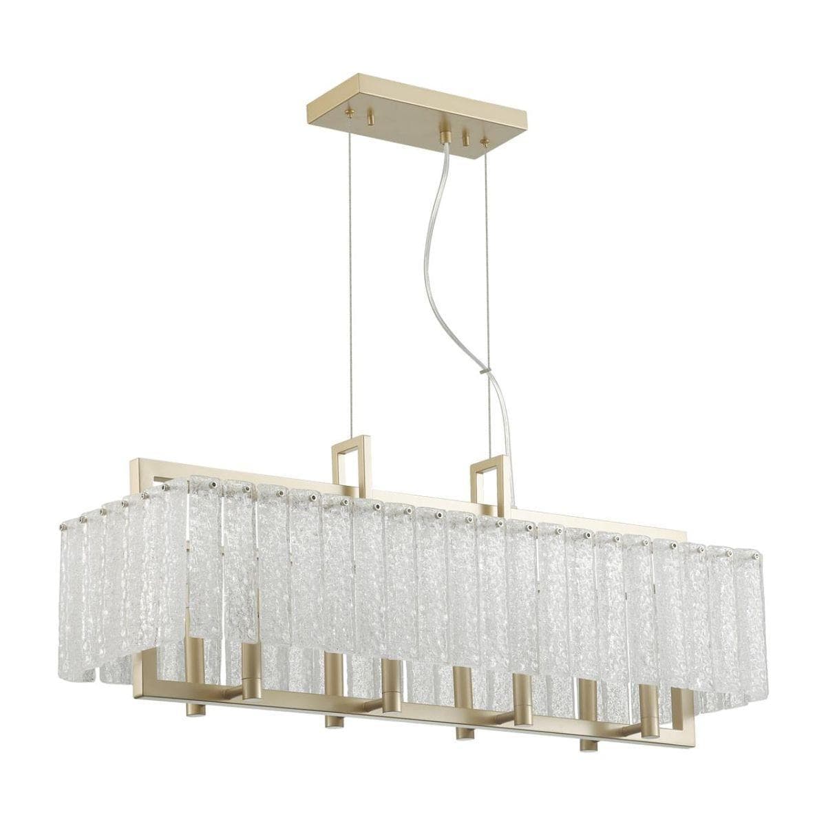 Odeon Light 4976/8 HALL ODL22 377 матов.золотой/стекло Люстра G9 8*40W EDERA — миниатюра 1