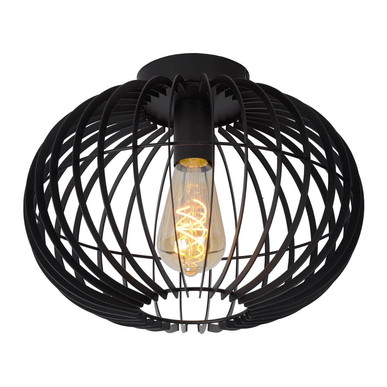 Lucide Черный Светильник 78199/01/30 REDA потолочный E27 Ø32cm H24cm — миниатюра 3