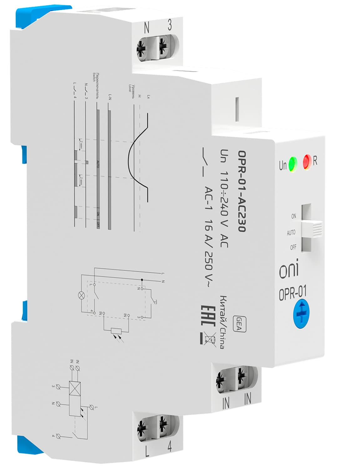 ONI Фотореле OPR-01 1 конт. 230В АС с вынос.дат.